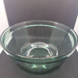 Anchor Hocking Ovenware Green Glass Mixing Bowl 2.5 Qt Microwave Safe USA